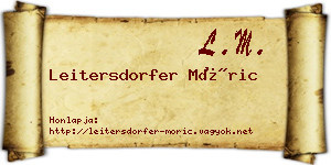 Leitersdorfer Móric névjegykártya